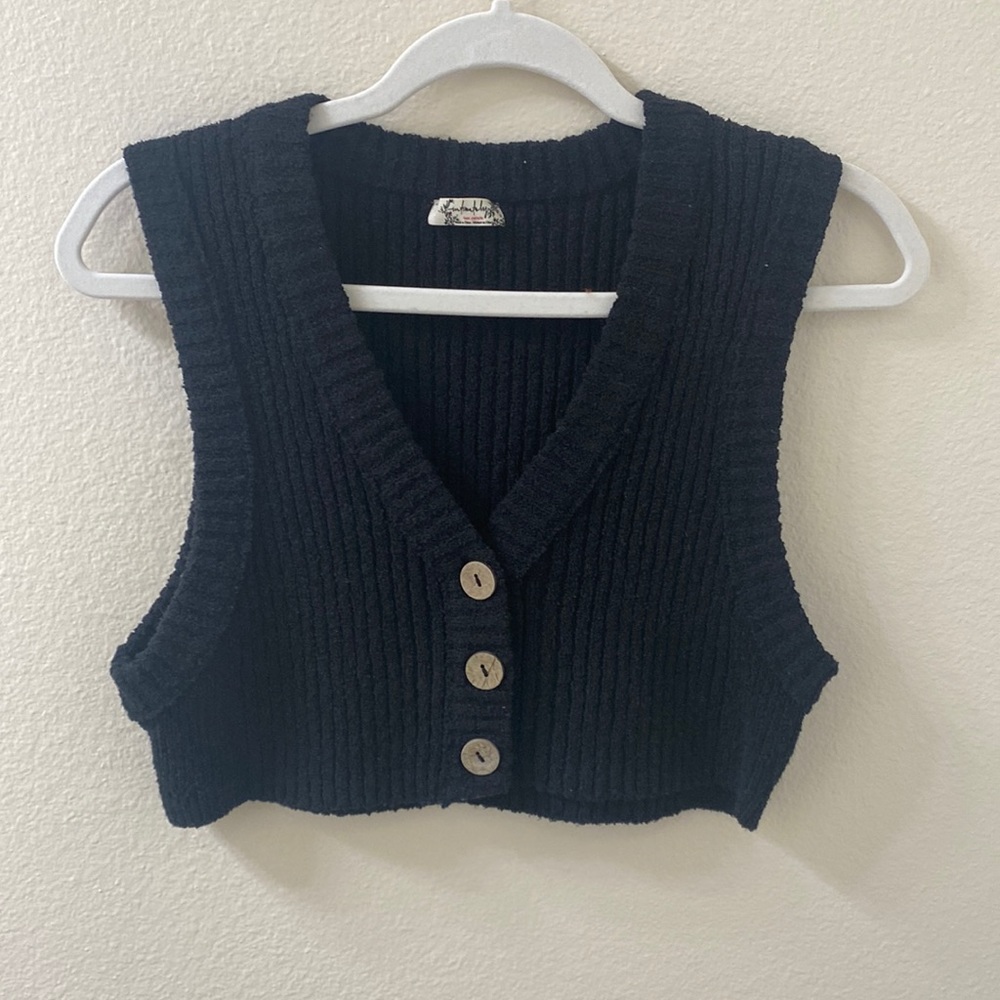 Free People Cropped Sweater Tank